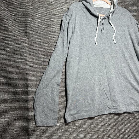 Robert Barakett CARL LS Hoodie Men's 2XL Gray Pullover 3 Button - Picture 3 of 12